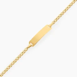 Bracelet Identité Fanelia Maille Marine Or Jaune