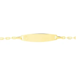 Bracelet Identité Fanelia Maille Marine Or Jaune