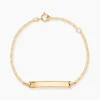 Bracelet Identité Fanelia Maille Marine Or Jaune