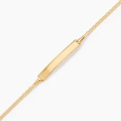 Bracelet Identité Fanelia Maille Marine Or Jaune