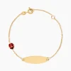Bracelet Identité Holden Coccinelle Or Jaune