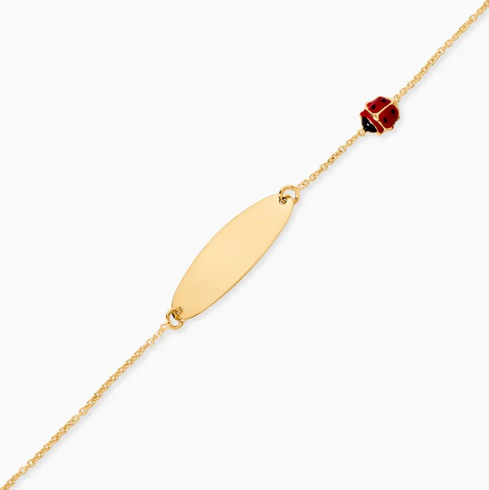 Bracelet Identité Holden Coccinelle Or Jaune