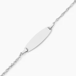 Bracelet Identité Myline Argent Blanc