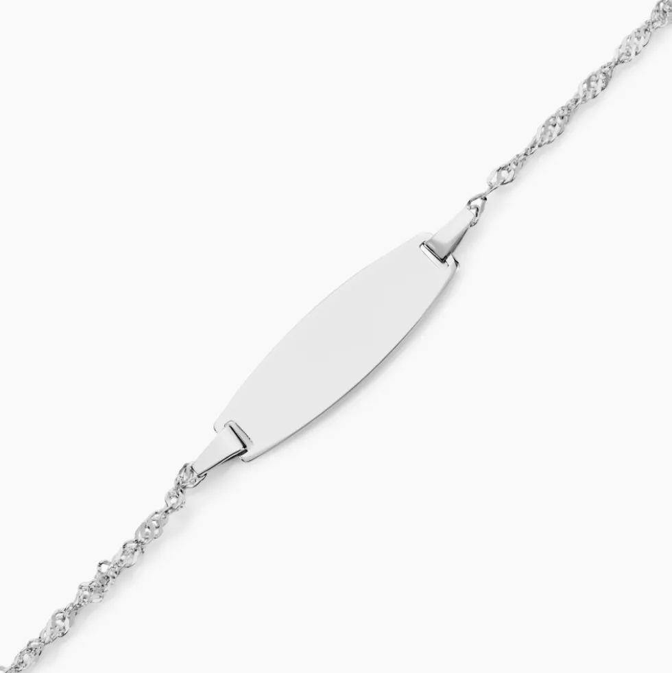 Bracelet Identité Myline Argent Blanc
