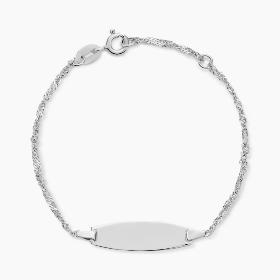 Bracelet Identité Myline Argent Blanc