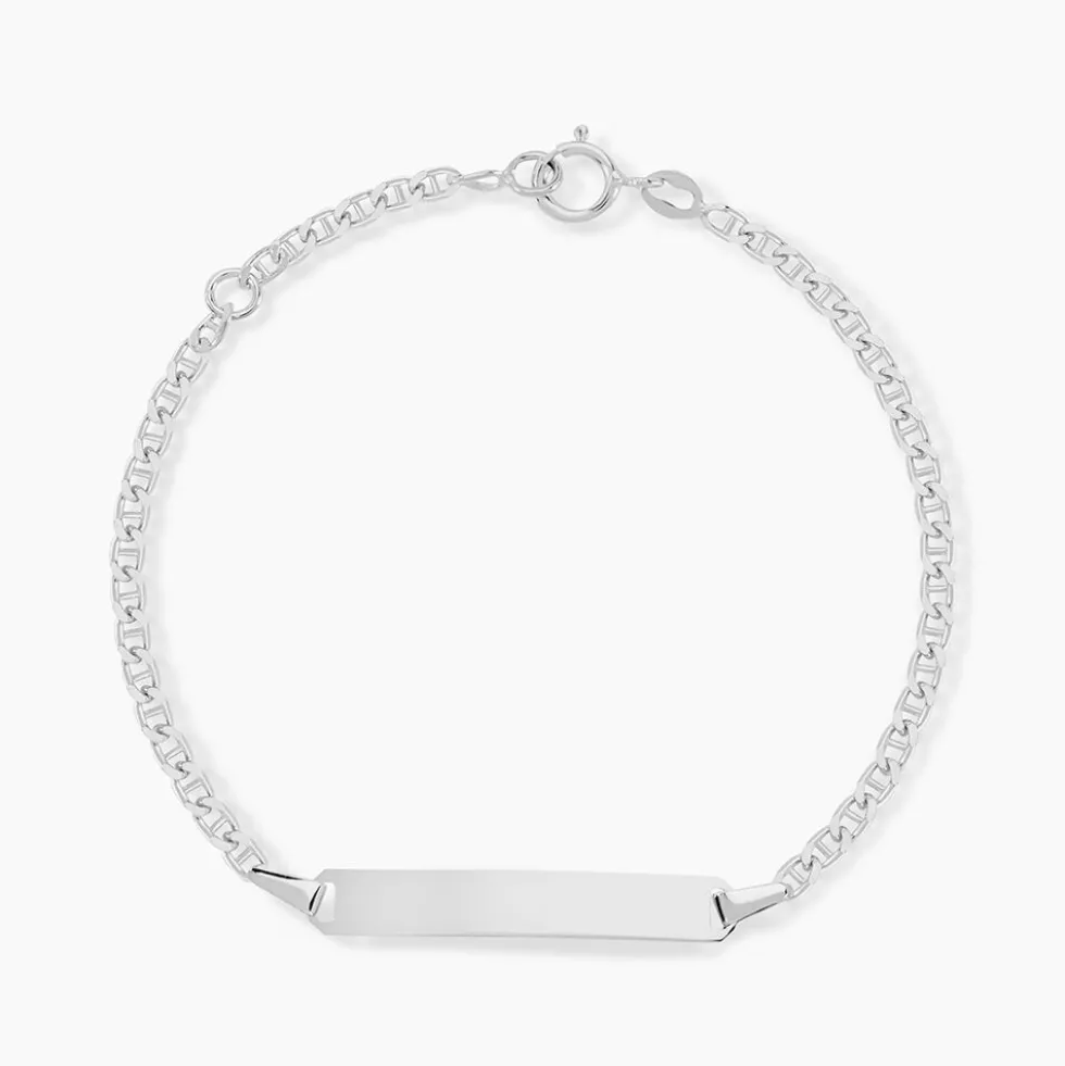 Bracelet Identité Shanah Or Blanc