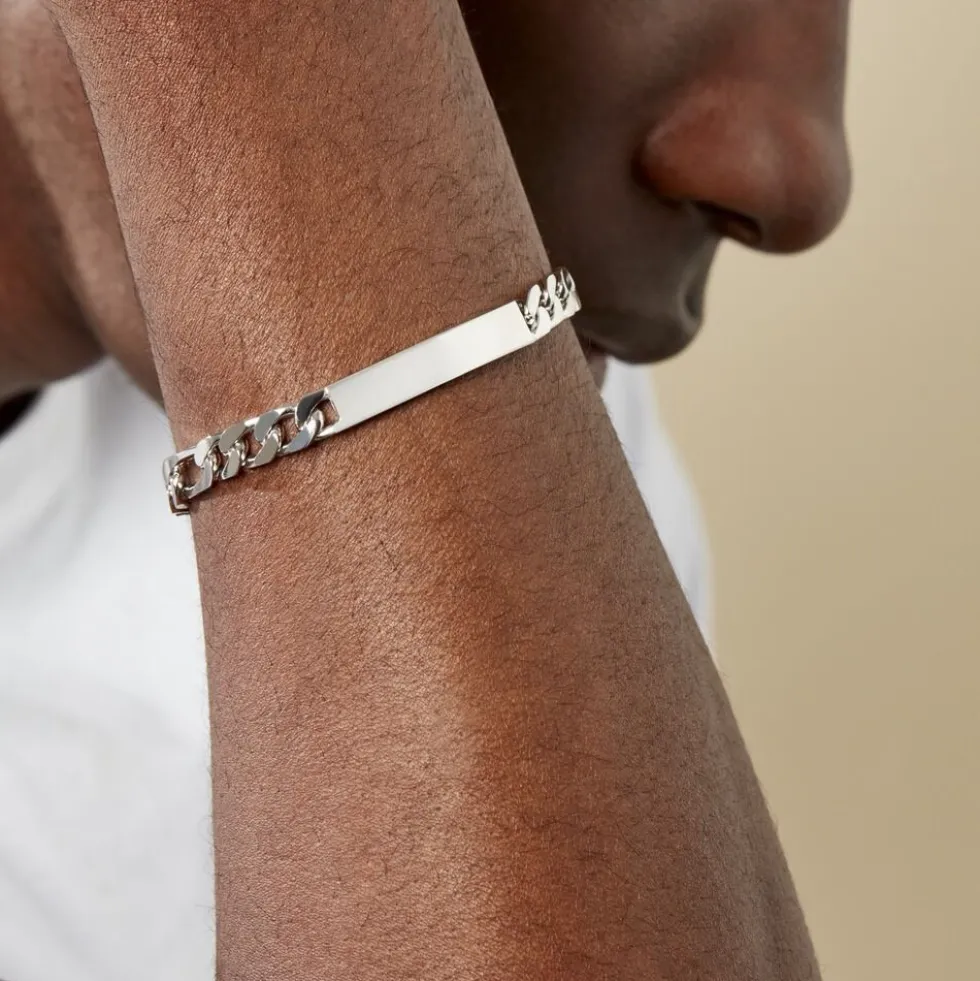 Bracelet Identité Vivian Argent Blanc