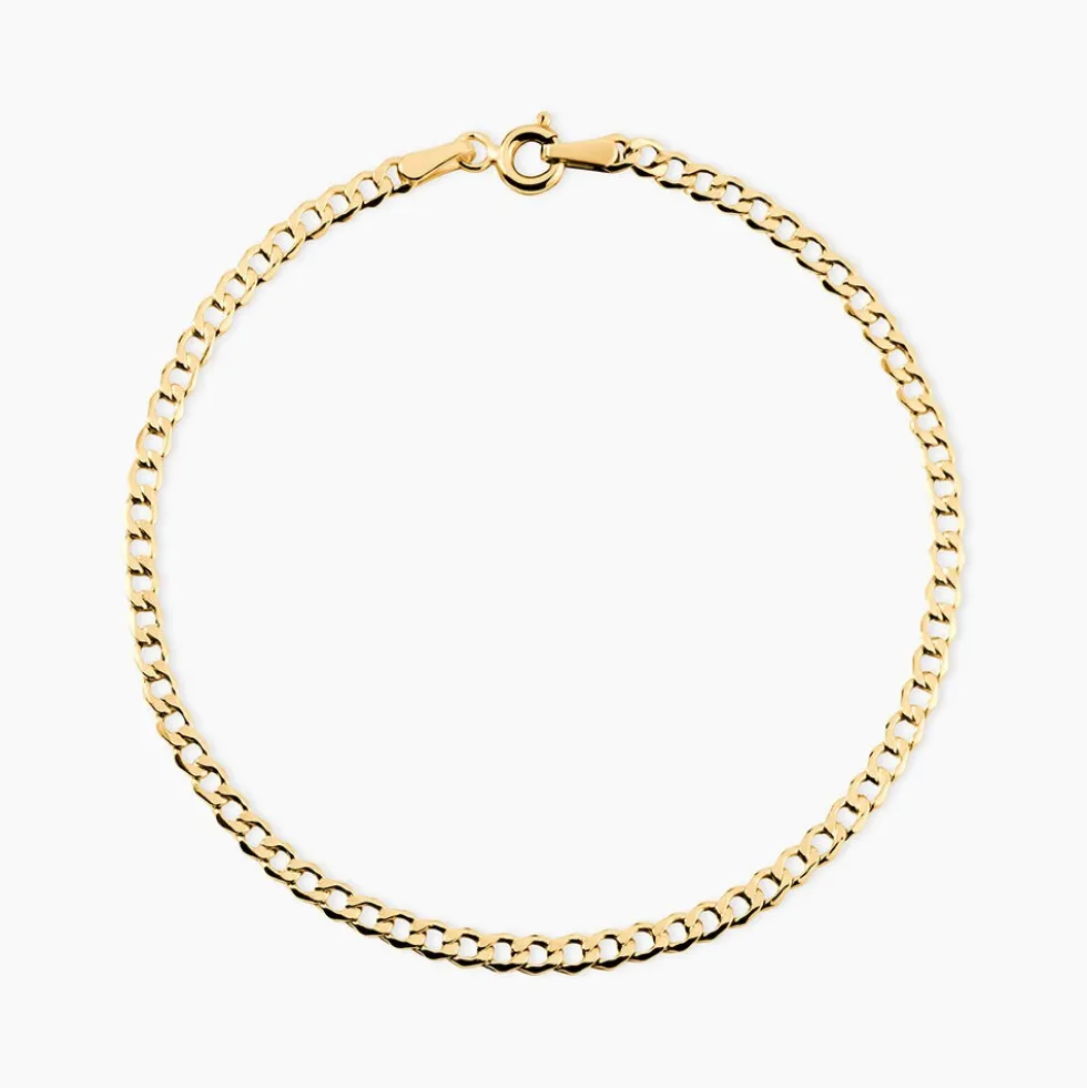 Bracelet Iris Or Jaune Maille Gourmette