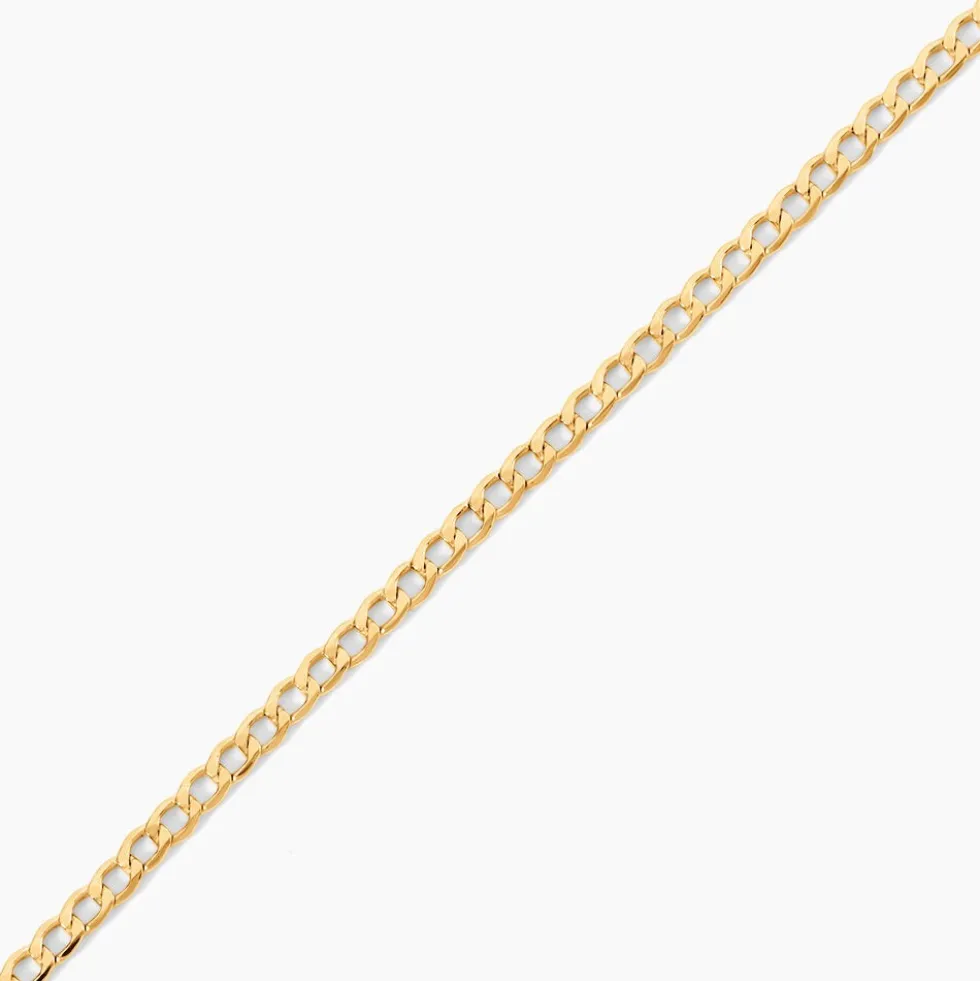 Bracelet Iris Or Jaune Maille Gourmette