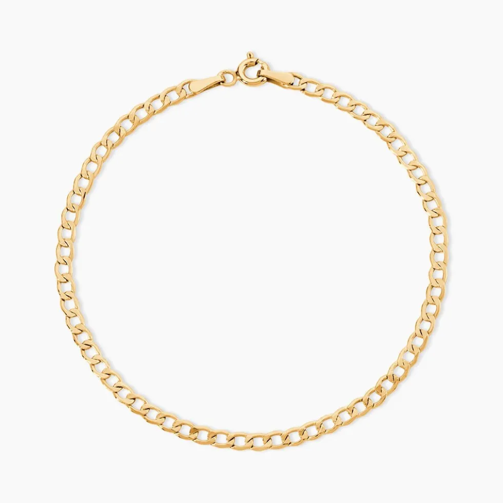 Bracelet Iris Or Jaune Maille Gourmette