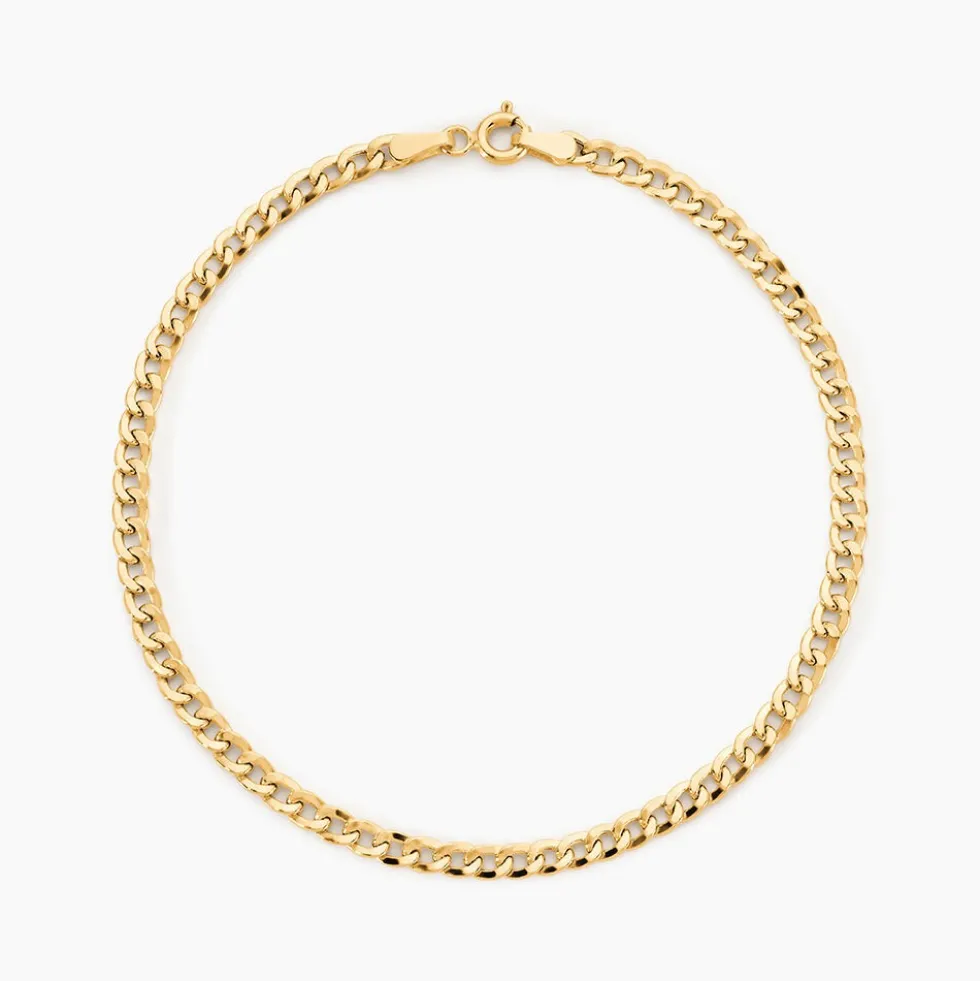 Bracelet Iris Or Jaune Maille Gourmette