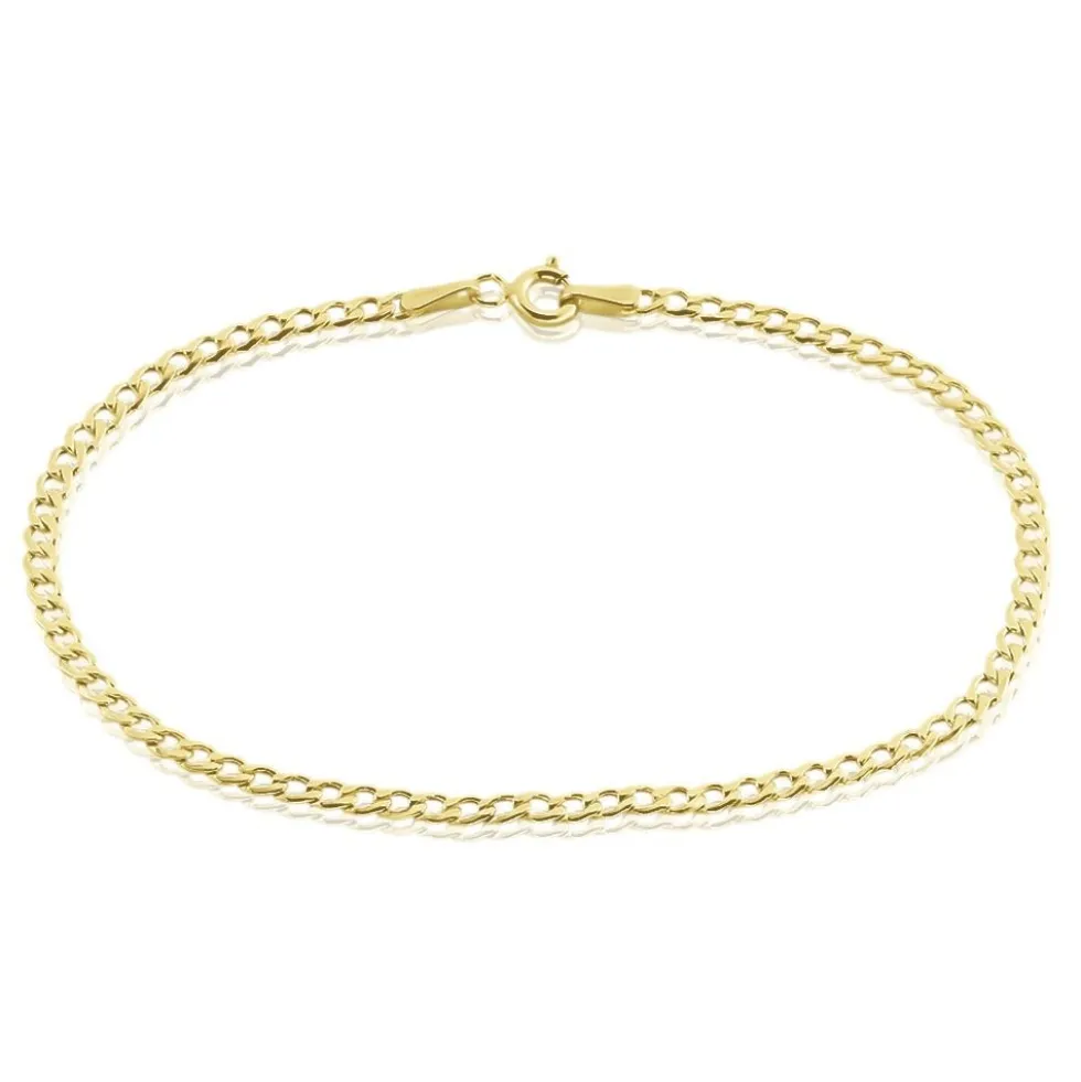Bracelet Iris Or Jaune Maille Gourmette