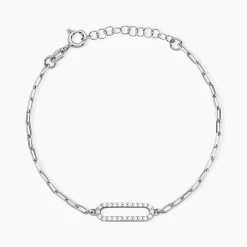 Bracelet Isabel Argent Blanc Oxyde De Zirconium