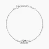 Bracelet Isae Argent Blanc Oxyde De Zirconium