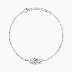 Bracelet Isae Argent Blanc Oxyde De Zirconium