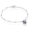 Bracelet Isin Argent Blanc Pierre De Synthese