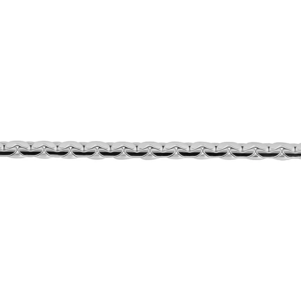 Bracelet Ivy Maille Haricot Or Blanc