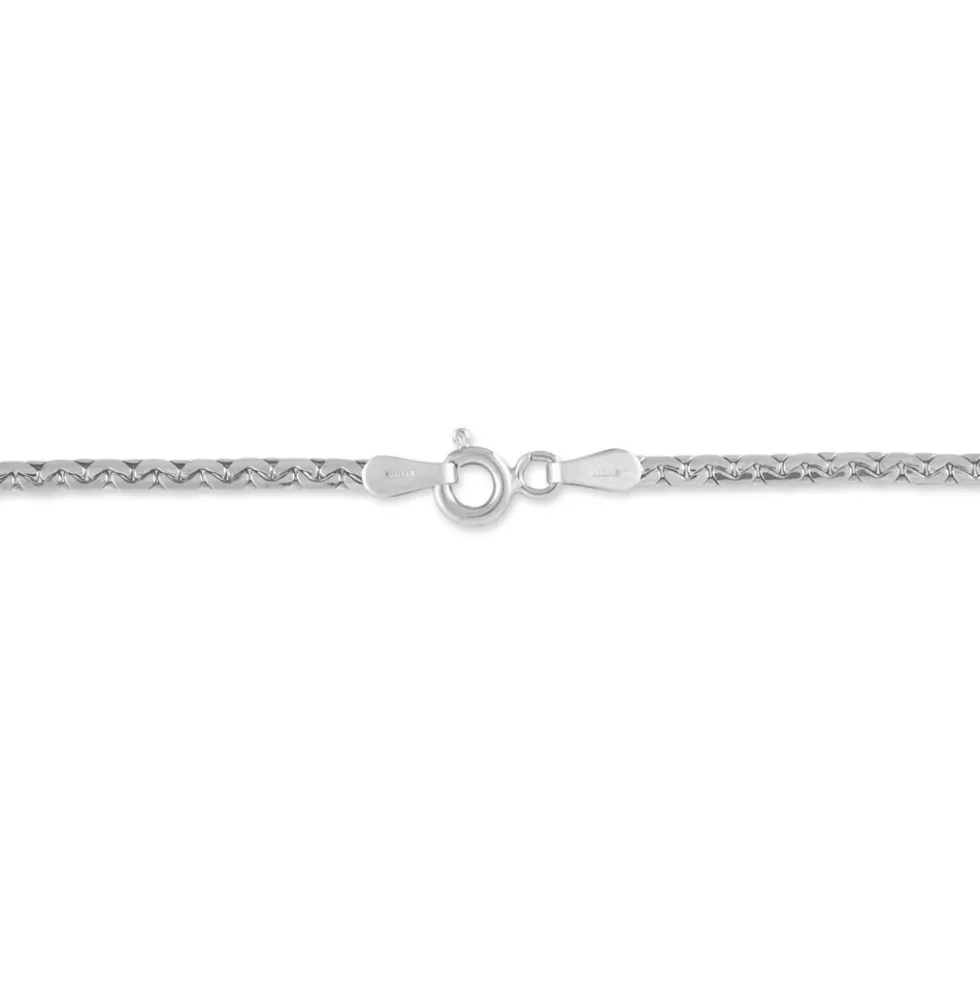 Bracelet Ivy Maille Haricot Or Blanc