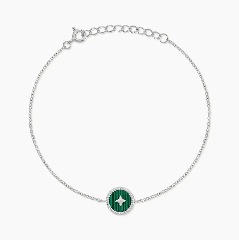 Bracelet Izarra Argent Blanc Malachite