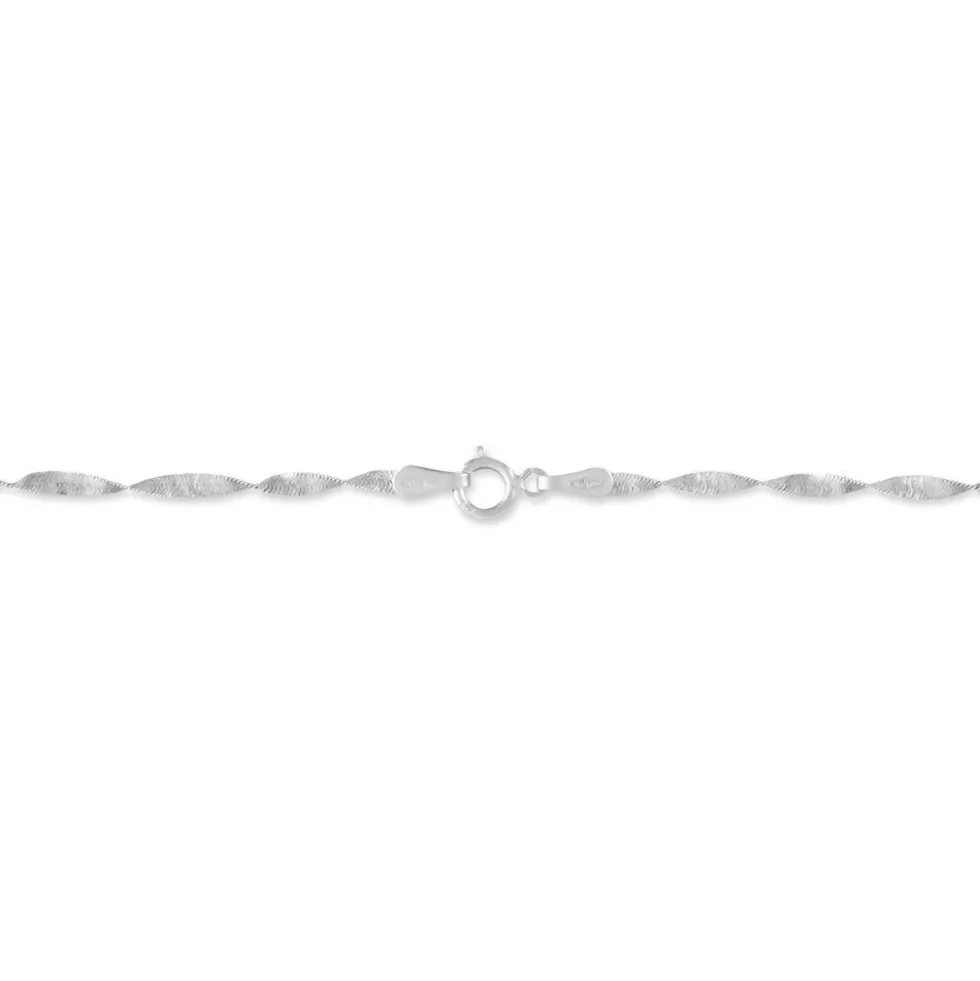 Bracelet Izar Torsadee Or Blanc