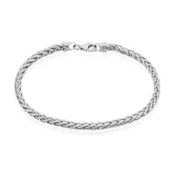 Bracelet Jany Maille Palmier Or Blanc