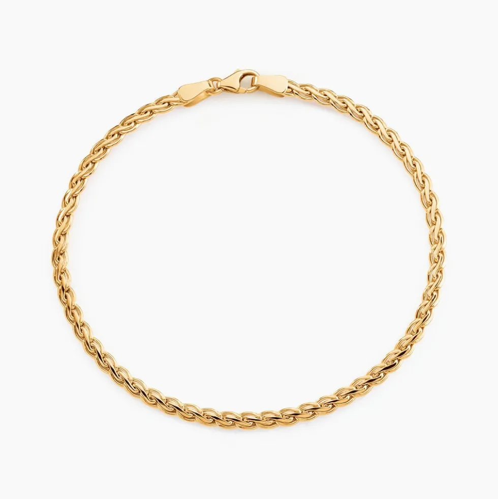 Bracelet Jayna Maille Palmier Or Jaune