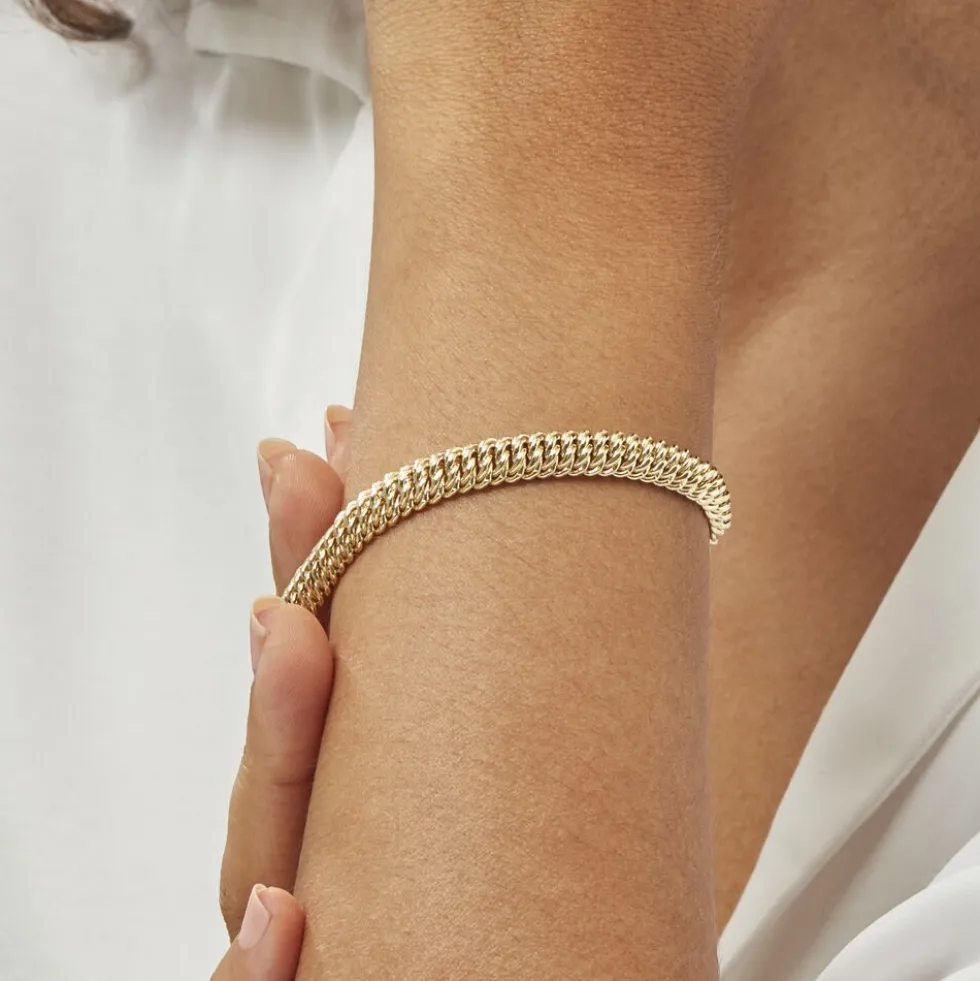 Bracelet Jimmy Maille Americaine Or Jaune