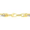 Bracelet Joice Maille Alternée Et Godronne Or Bicolore