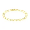 Bracelet Joice Maille Alternée Et Godronne Or Jaune