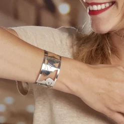 Bracelet Jonc Acier Blanc