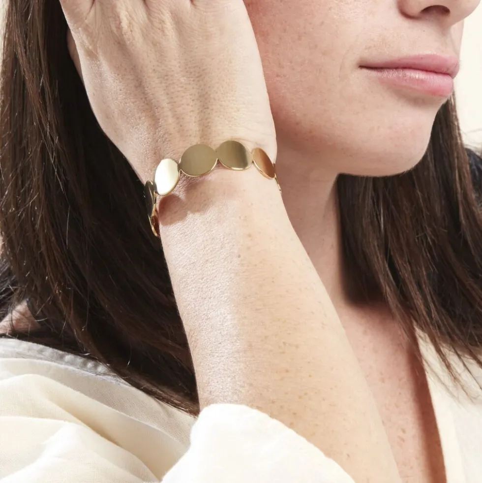 Bracelet Jonc Acier Doré Naomi
