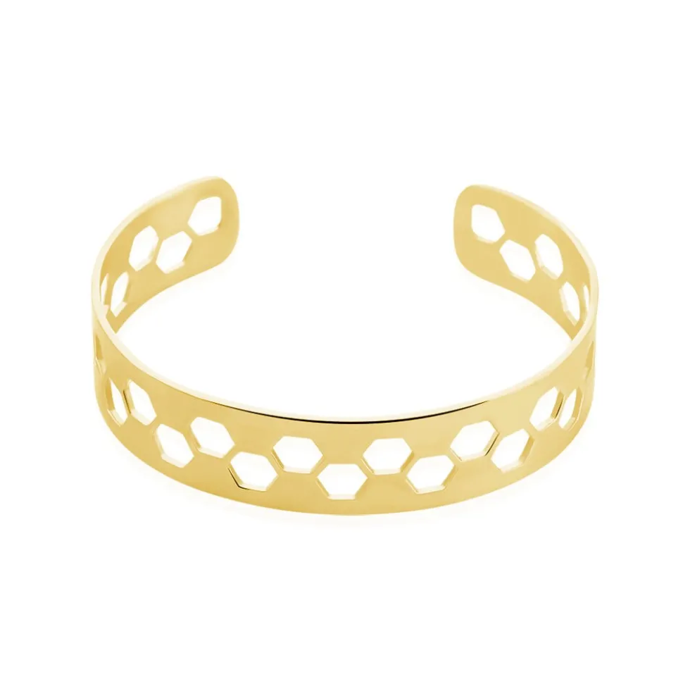 Bracelet Jonc Acier Jaune