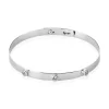 Bracelet Jonc Aleksandra Argent Blanc Oxyde De Zirconium