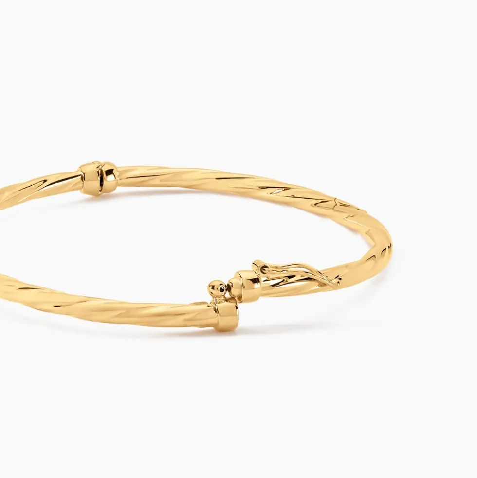 Bracelet Jonc Anaisaae Torsade Or Jaune