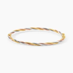 Bracelet Jonc Anaisaae Torsade Or Tricolore