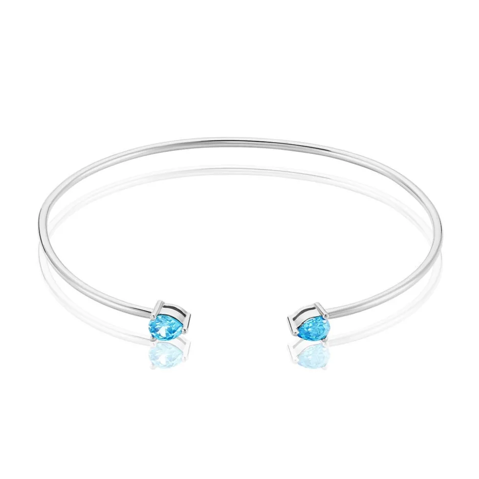 Bracelet Jonc Andriana Argent Blanc Oxyde De Zirconium