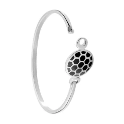 Bracelet Jonc Aviva Acier Blanc Strass