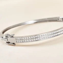 Bracelet Jonc Carinne Argent Blanc Oxyde De Zirconium