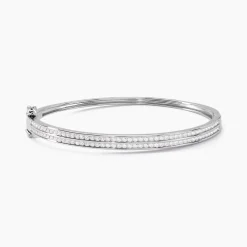 Bracelet Jonc Carinne Argent Blanc Oxyde De Zirconium