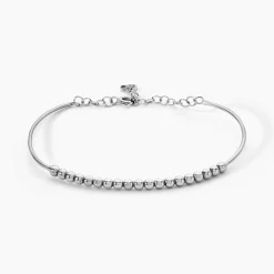 Bracelet Jonc Coralia Argent Blanc