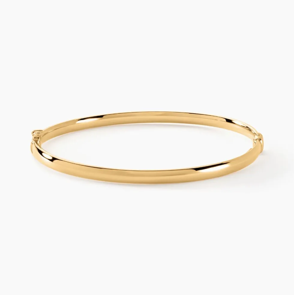 Bracelet Jonc Cynthia Fil Plat Lisse Or Jaune