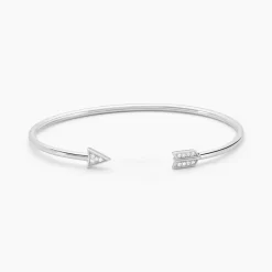 Bracelet Jonc Danae Argent Blanc Oxyde De Zirconium