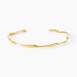 Bracelet Jonc Ecorsia Acier Jaune