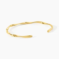 Bracelet Jonc Ecorsia Acier Jaune