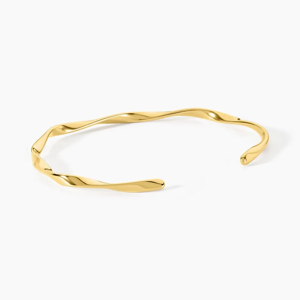 Bracelet Jonc Ecorsia Acier Jaune