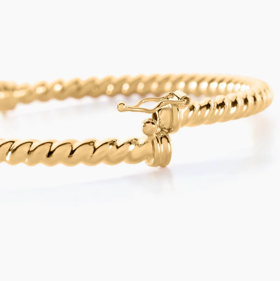 Bracelet Jonc Fritzi Torsade Or Jaune