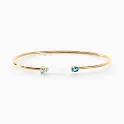 Bracelet Jonc Garden Or Jaune Topaze Oxyde De Zirconium