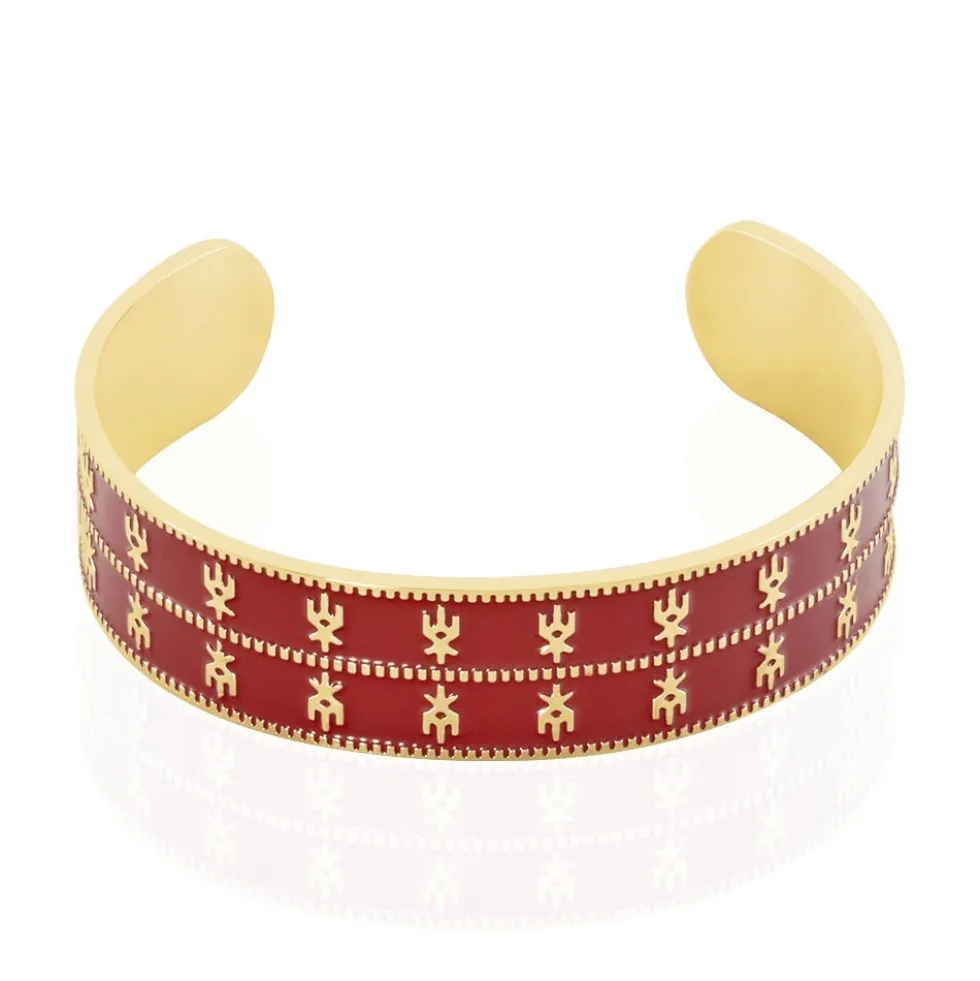 Bracelet Jonc Imagine Solene Acier Jaune