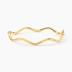 Bracelet Jonc Jennie Ondule Or Jaune