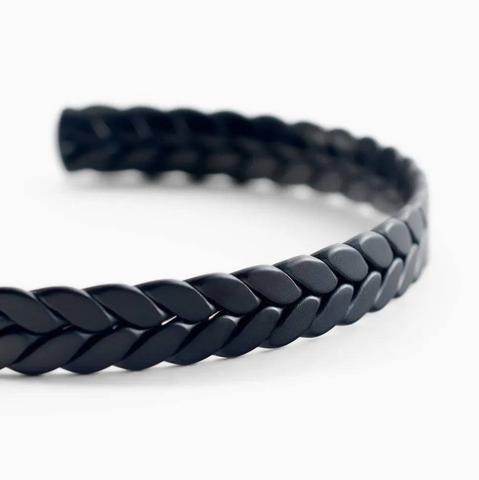 Bracelet Jonc Jourdan Guilherme Acier Noir